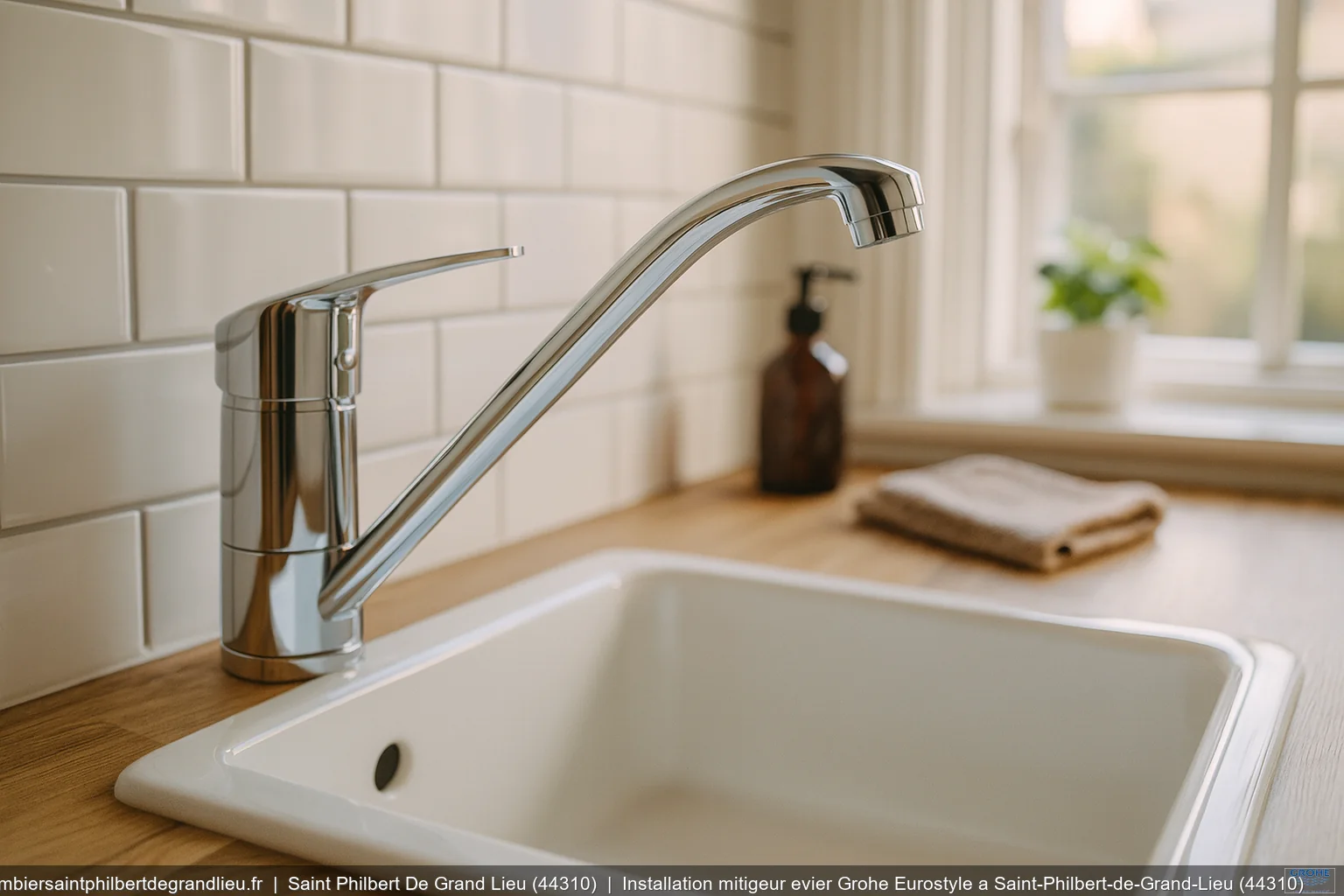 Installation mitigeur evier Grohe Eurostyle a Saint-Philbert-de-Grand-Lieu (44310)